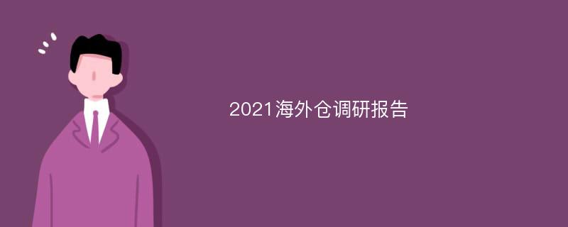 2021海外仓调研报告